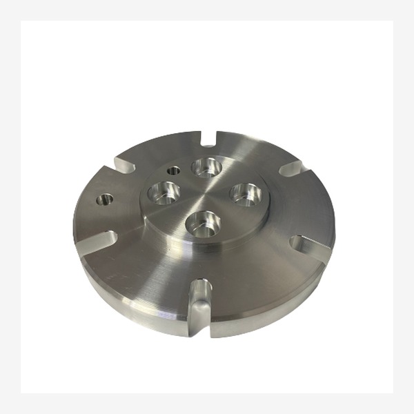 CNC machined hydraulic flange, Stainless Steel 316, precision machined